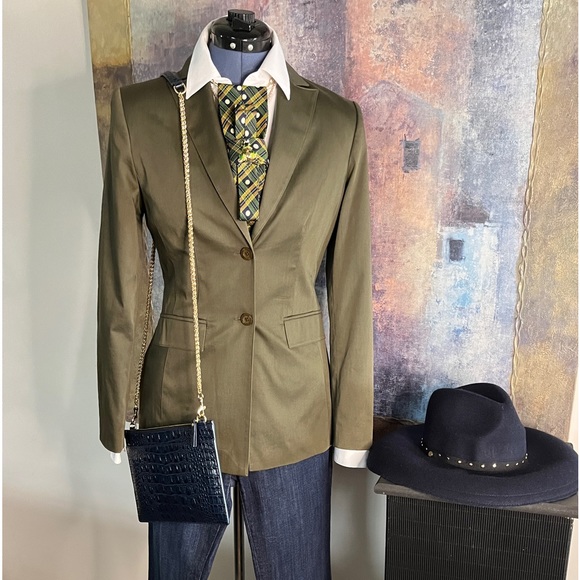 🔥🔥🔥 HP Beautiful Femme de Carreier Green Blazer - Picture 1 of 3